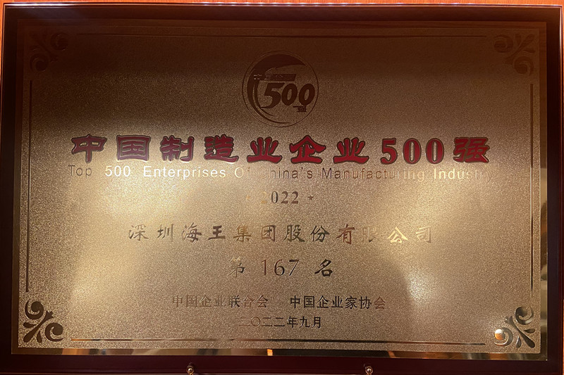 中國制造業(yè)企業(yè)500強(qiáng) 第167名 獎牌.jpg